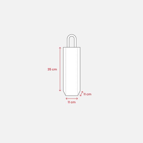 Sac pour une seule bouteille en coton recyclé de 250 g/m2 - 3