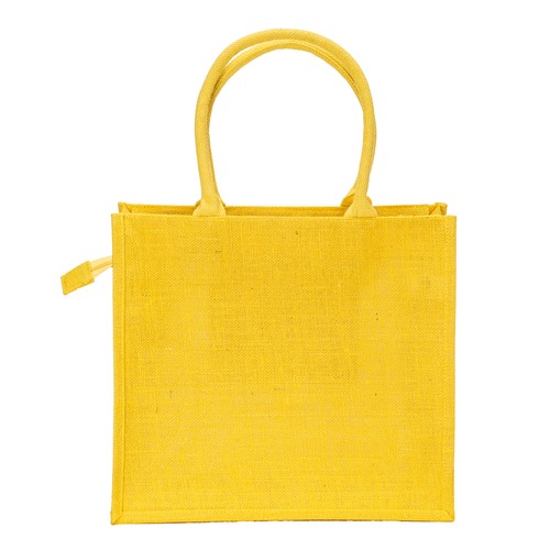 Sac en jute avec poignées en coton. Fermeture à glissière - 2