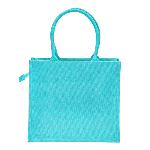 Sac en jute avec poignées en coton. Fermeture à glissière - 2