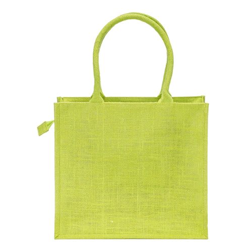 Sac en jute avec poignées en coton. Fermeture à glissière - 2