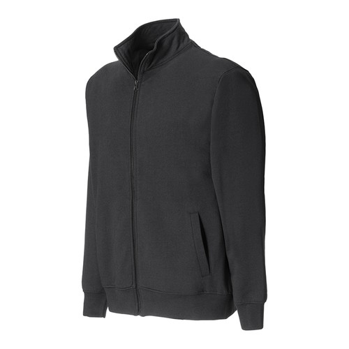Unisex zip-up sweatshirt in regenerated cotton and polyester 280 g/m2