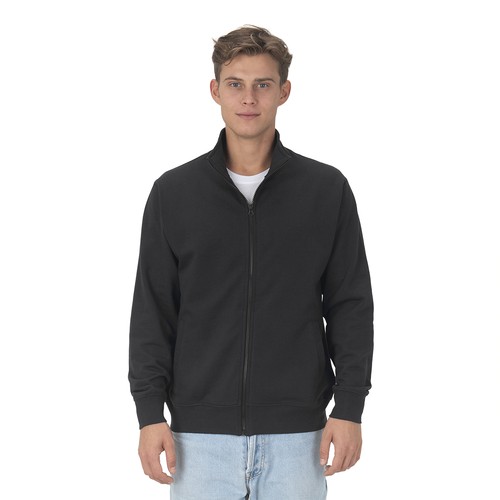 Unisex zip-up sweatshirt in regenerated cotton and polyester 280 g/m2