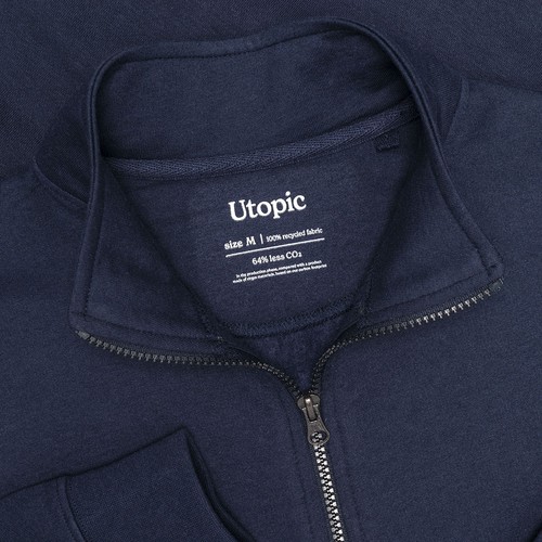 Sweat unisexe à fermeture éclair en tissu 100 % régénéré de 280 g/m2 - 6