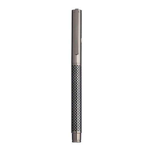 Stylo à bille en métal bruni. Finition en fibre de verre, avec boîte en carton - 1