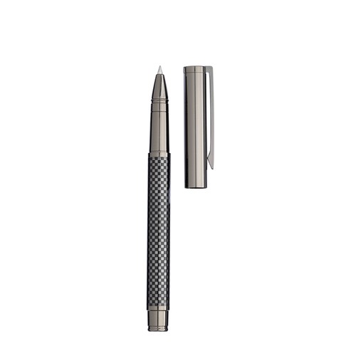 Stylo à bille en métal bruni. Finition en fibre de verre, avec boîte en carton - 3