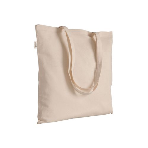 Tote bag uni en coton recyclé de 140 g/m2. Certifié GRS - 1