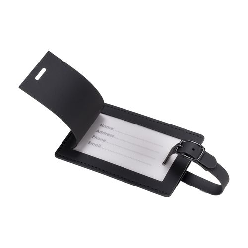 Etiquette de bagage en PU souple. Avec carte intérieure pour le nom et les coordonnées - 1