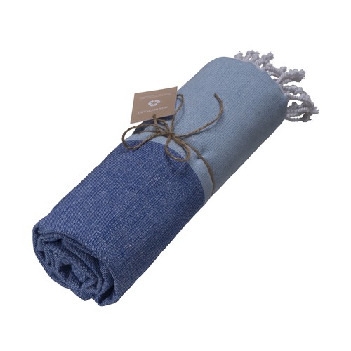 Serviette de plage/Fouta en coton recyclé 180 g/m2 certifiée GRS - 1