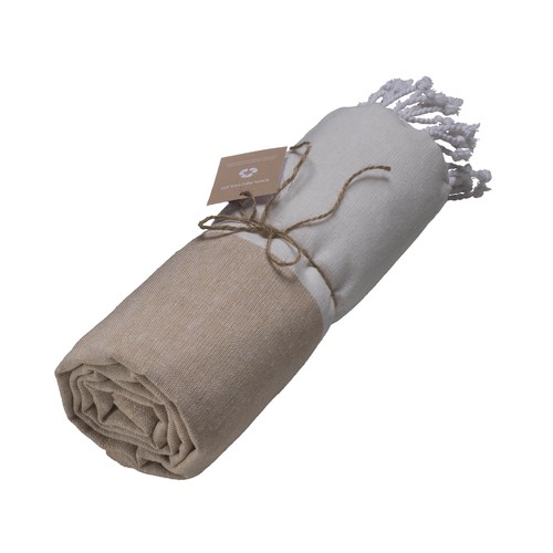 Serviette de plage/Fouta en coton recyclé 180 g/m2 certifiée GRS - 1