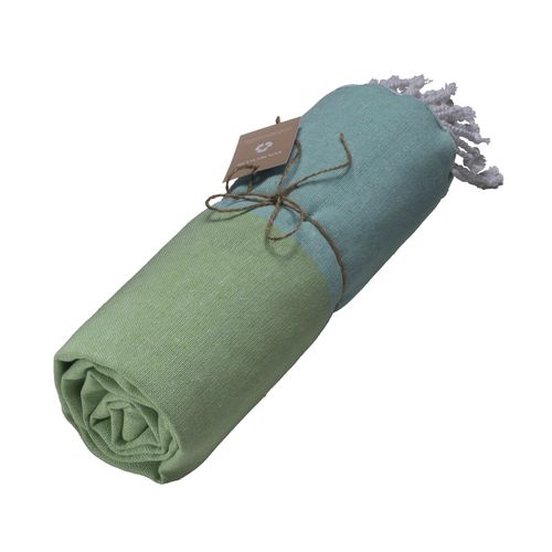 Serviette de plage/Fouta en coton recyclé 180 g/m2 certifiée GRS - 1