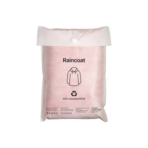 Poncho imperméable en PEVA recyclé. Emballé dans un sac en PET recyclé - 3