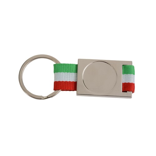 Porte-clés en metal et nylon. Centre à personnaliser avec logo en résin - 2