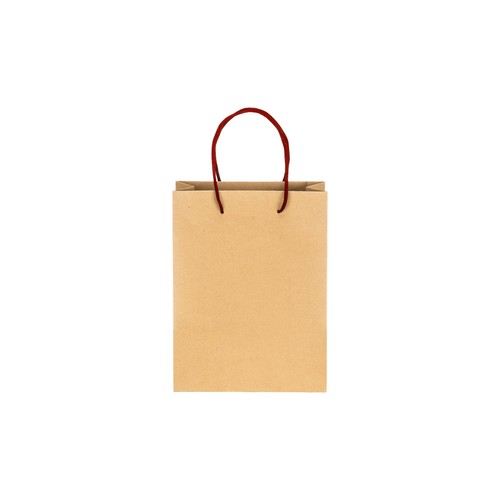 Sac en papier recyclé de 150 g/m2 avec soufflet et poignées courtes colorées - 2