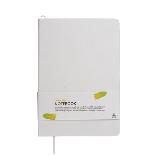 Carnet de notes avec couverture en résidus de fruits et fermeture élastique - 1