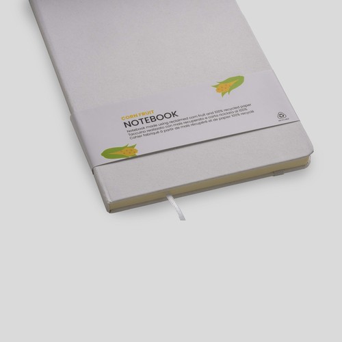 Carnet de notes avec couverture en résidus de fruits et fermeture élastique - 6