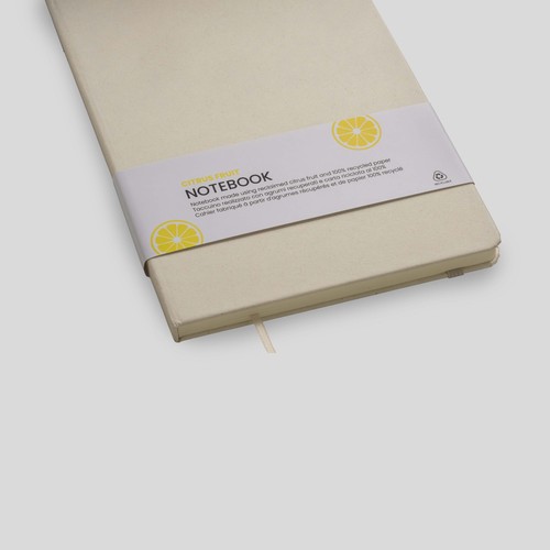 Carnet de notes avec couverture en résidus de fruits et fermeture élastique - 6