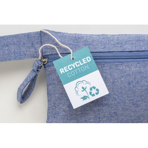 Porte-documents en coton recyclé 180 g/m2 avec fermeture à glissière, certifié GRS - 3