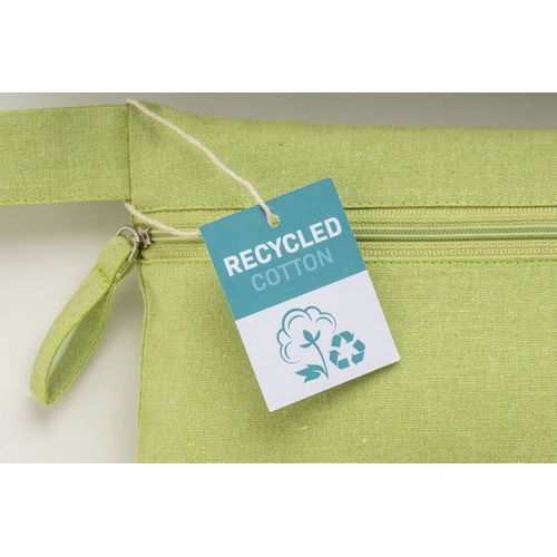 Porte-documents en coton recyclé 180 g/m2 avec fermeture à glissière, certifié GRS - 3