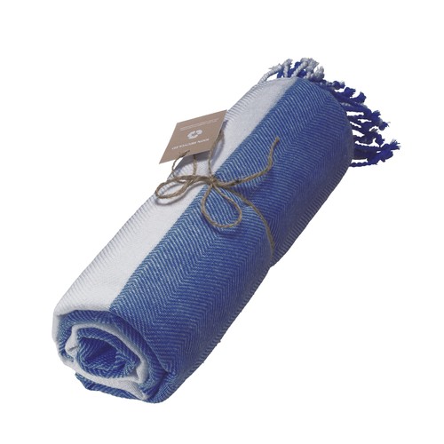 Serviette de plage/Fouta en coton recyclé 180 g/m2 certifiée GRS - 1