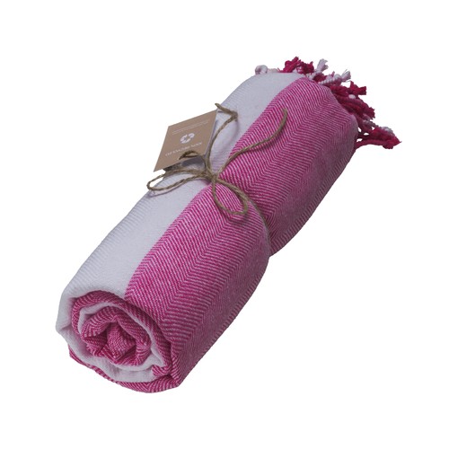 Serviette de plage/Fouta en coton recyclé 180 g/m2 certifiée GRS - 1