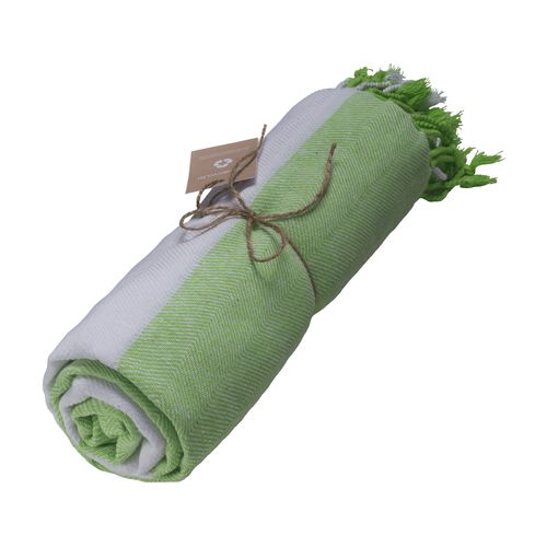 Serviette de plage/Fouta en coton recyclé 180 g/m2 certifiée GRS - 1