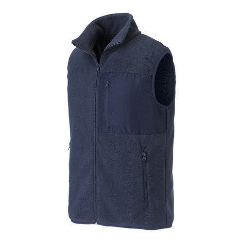 Unisex microfleece vest in regenerated polyester 240 g/m2