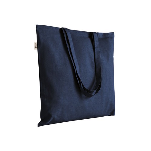 Tote bag uni en coton recyclé de 140 g/m2. Certifié GRS - 1