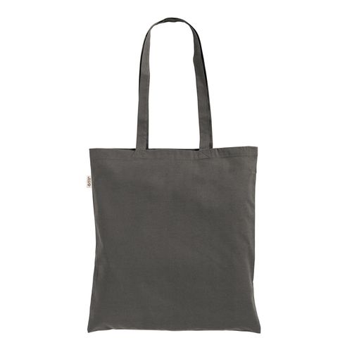 Tote bag uni en coton recyclé de 140 g/m2. Certifié GRS - 3