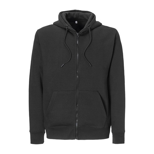 Sweat à capuche zippé unisexe en coton biologique et polyester recyclé de 280 g/m2 - 1