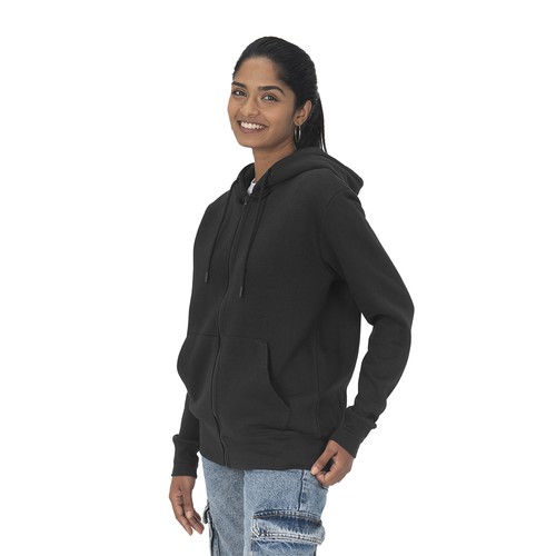Sweat à capuche zippé unisexe en coton biologique et polyester recyclé de 280 g/m2 - 6