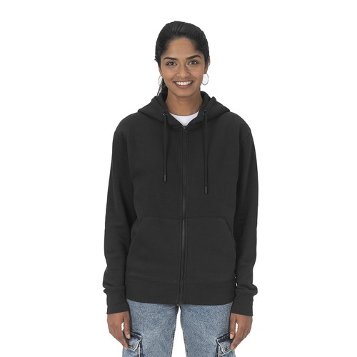 Sweat à capuche zippé unisexe en coton biologique et polyester recyclé de 280 g/m2 - 7