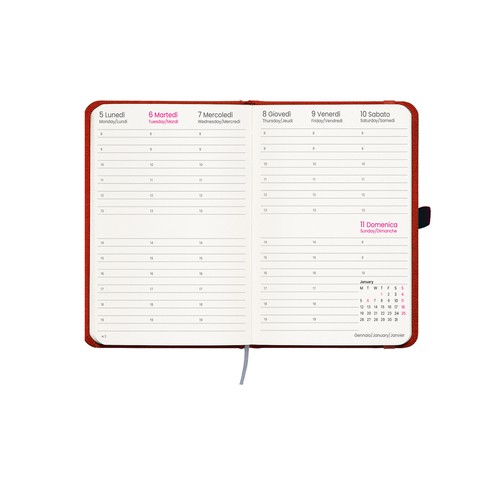 Agenda hebdomadaire 2026, couverture rigide en PET recyclé avec effet de mélange - 2