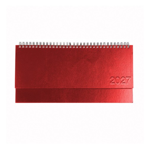 Agenda de bureau hebdomadaire 2027 avec couverture en carton laminé - 1