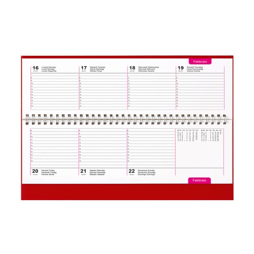 Agenda de bureau hebdomadaire 2027 avec couverture en carton laminé - 2