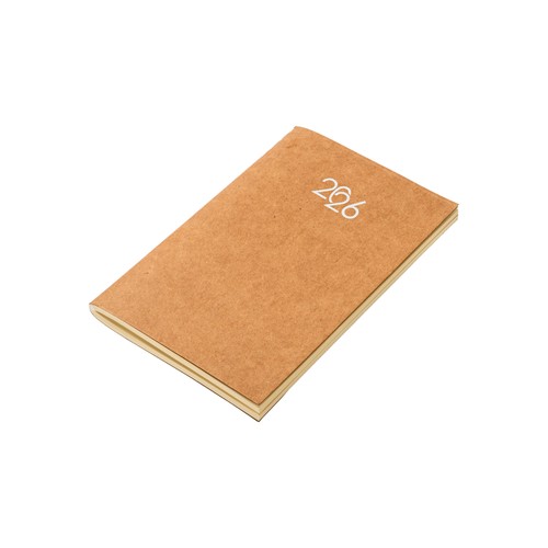 Weekly pocket diary 2026 with flexible cardboard cover