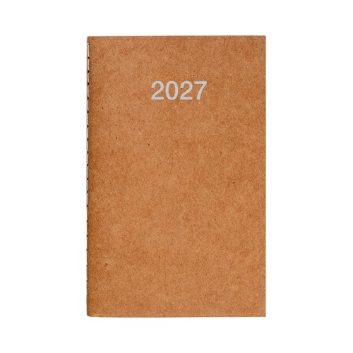 Agenda de poche hebdomadaire 2027 avec couverture en carton souple - 1
