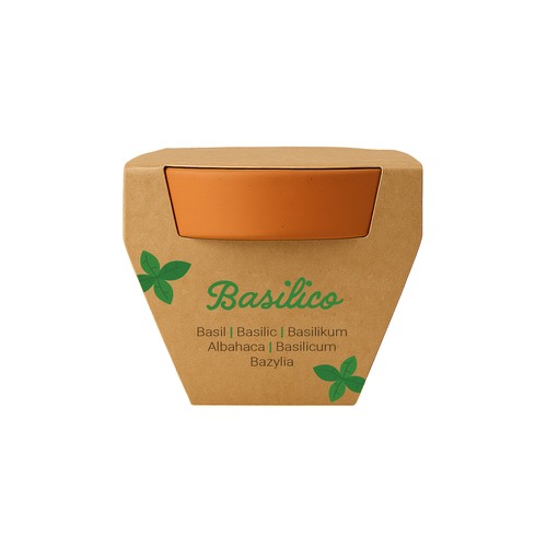 Pot en terre cuite naturelle avec tourbe et capsule biodegradable contenant des graines - 2