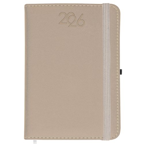 Agenda journalier 2026, couverture rigide en PU thermocollé avec piqûres sur les bords - 1