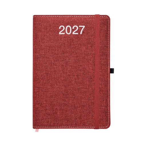 Agenda quotidien 2027, couverture rigide en PET recyclé avec effet de mélange - 1