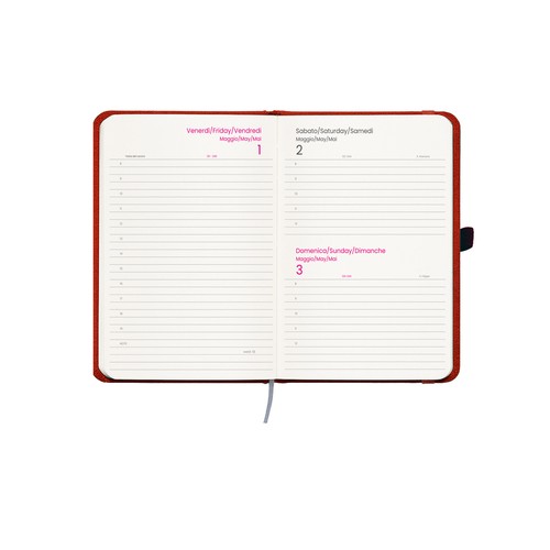 Agenda quotidien 2027, couverture rigide en PET recyclé avec effet de mélange - 2