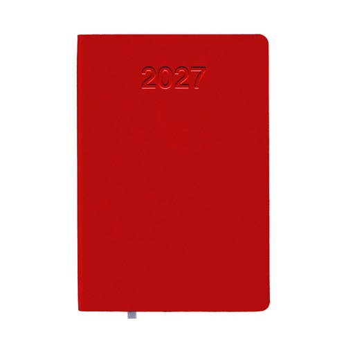 Agenda hebdomadaire 2027 avec couverture souple en PU - 1