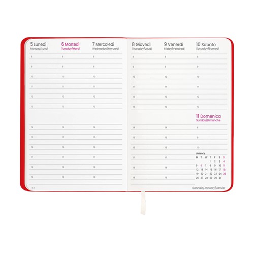 Agenda hebdomadaire 2027 avec couverture souple en PU - 2