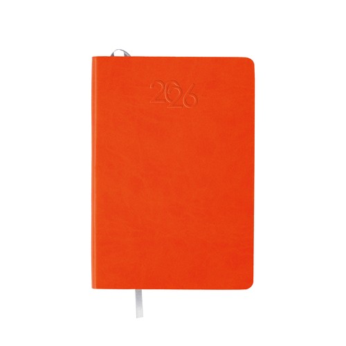 Weekly planner 2026 with soft cover in heat-reactive PU