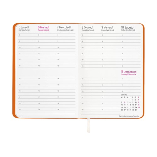 Weekly planner 2026 with soft cover in heat-reactive PU Weekly planner 2026 with soft cover in heat-reactive PU