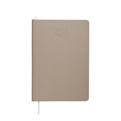 2026 daily planner with soft cover in thermo-reactive PU