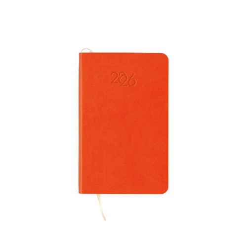 Weekly 2026 pocket diary with flexible cover in heat-transforming PU