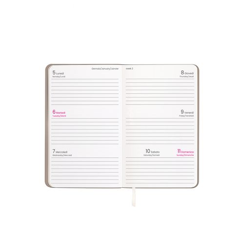 Agenda de poche hebdomadaire 2026 avec couverture souple en PU résistant à la chaleur - 3