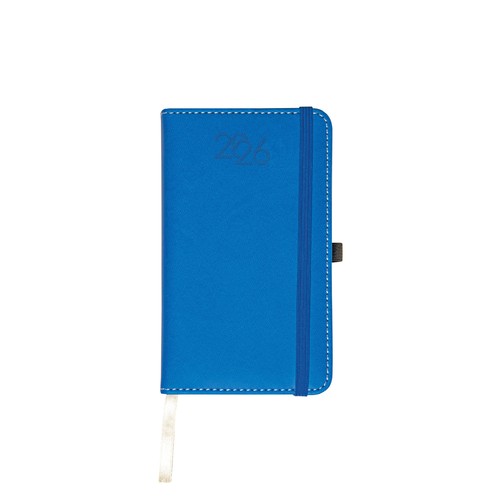 2026 daily pocket diary, thermo-varnished PU hard cover with perimeter stitching