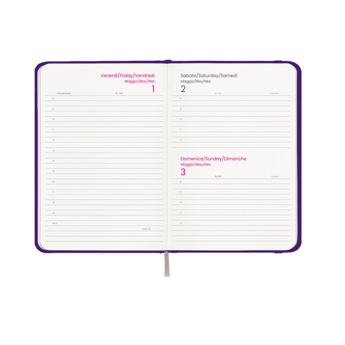 Agenda journalier 2027, couverture rigide en carton laminé - 2