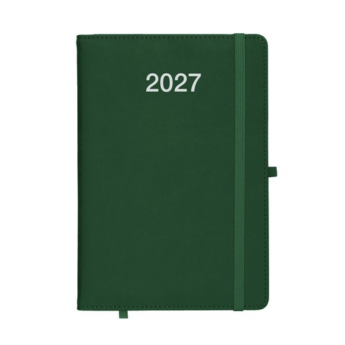 Agenda journalier 2027, couverture rigide en PU thermocollé avec piqûres sur les bords - 1